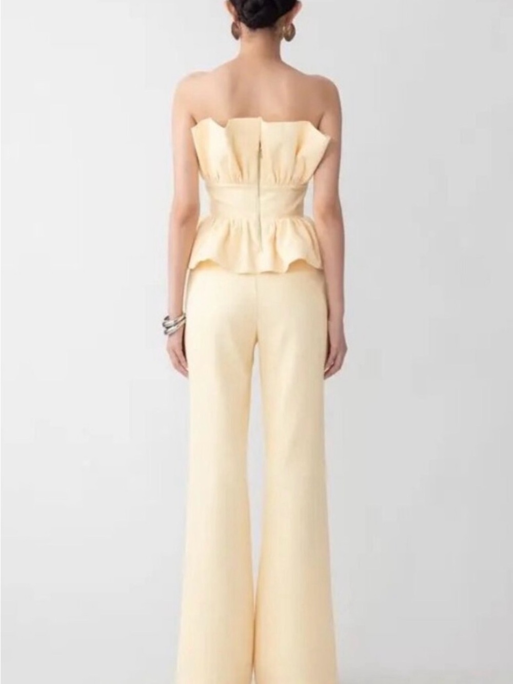SAU LEE | Butter Yellow Matching Top + Pants | xs - Picture 2 of 6